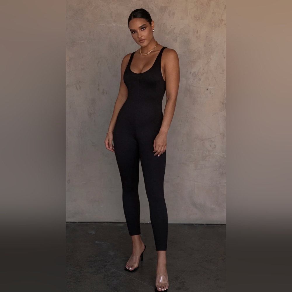JLUXLABEL Black Alo Double Layer Jumpsuit Size Small - Picture 5 of 10
